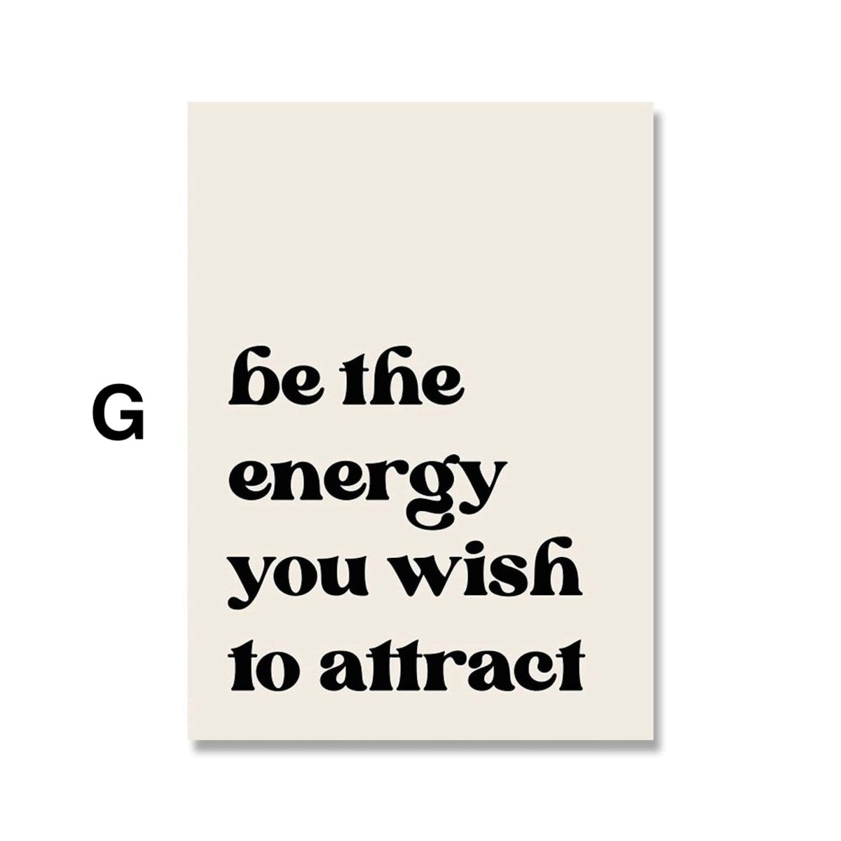 Poster manifesting power and energy as a decorative print without a frame