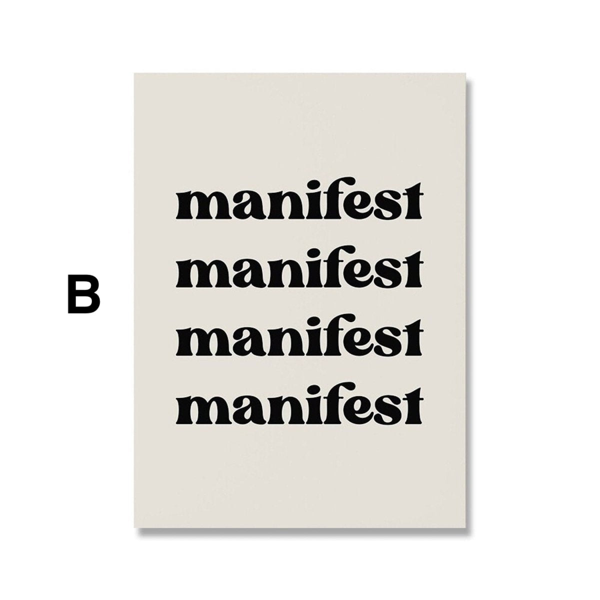 Poster manifesting power and energy as a decorative print without a frame