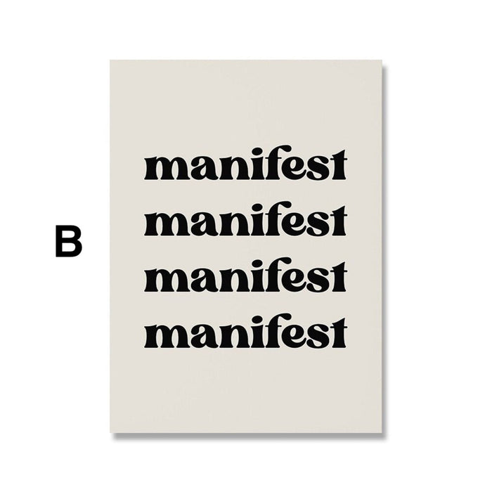 Poster Manifestierung Power – Premium Baumwoll-Print