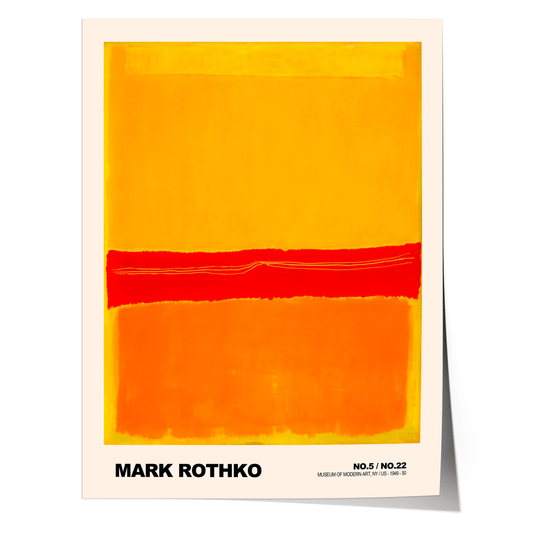 Poster Mark Rothko · No.5 / No.22 · Abstrakter Expressionismus, Farbfeld · Print ohne Rahmen - justgoodmood