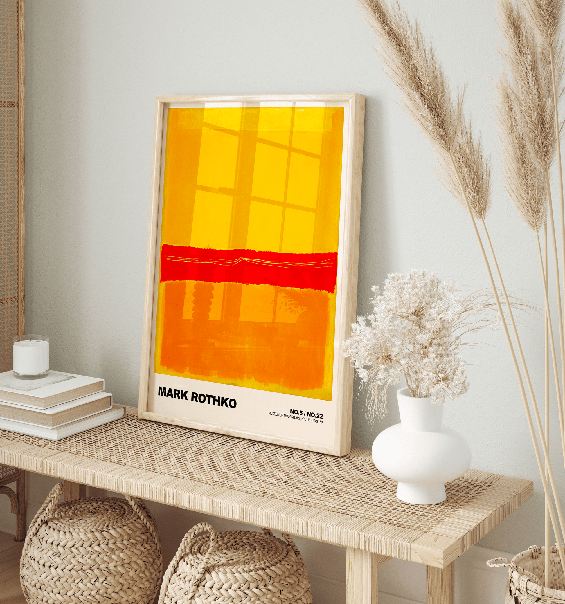 Poster Mark Rothko · No.5 / No.22 · Abstrakter Expressionismus, Farbfeld · Print ohne Rahmen - justgoodmood