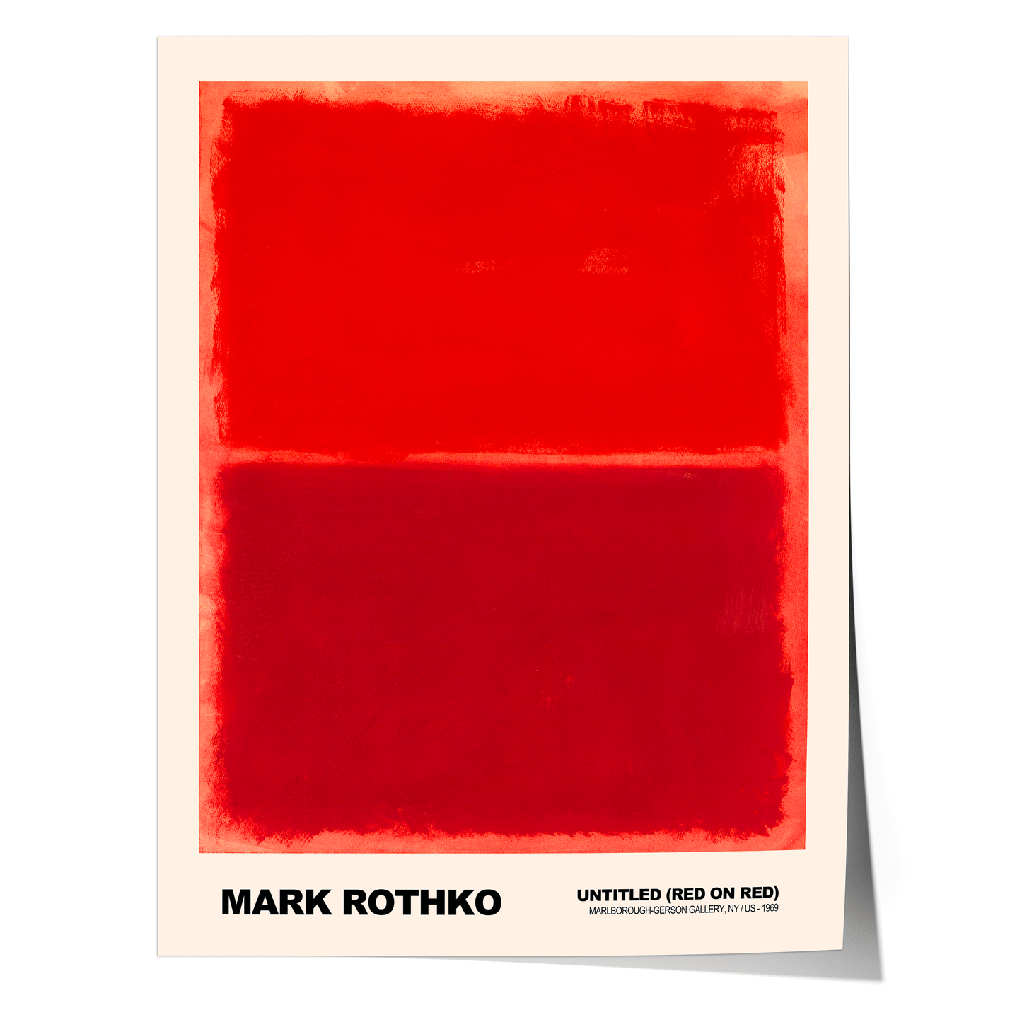 Poster Mark Rothko · Untitled (Red on Red) · Abstrakter Expressionismus, Farbfeld · Print ohne Rahmen - justgoodmood