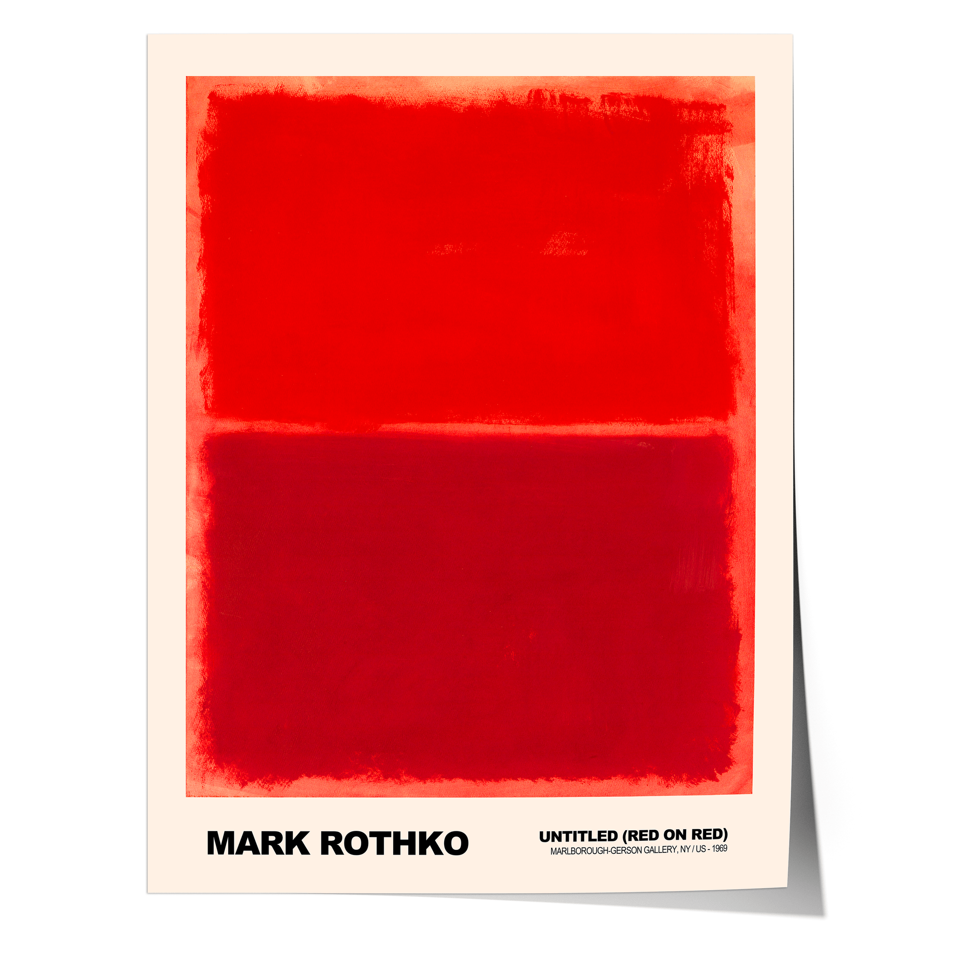 Poster Mark Rothko · Untitled (Red on Red) · Abstrakter Expressionismus, Farbfeld · Print ohne Rahmen - justgoodmood
