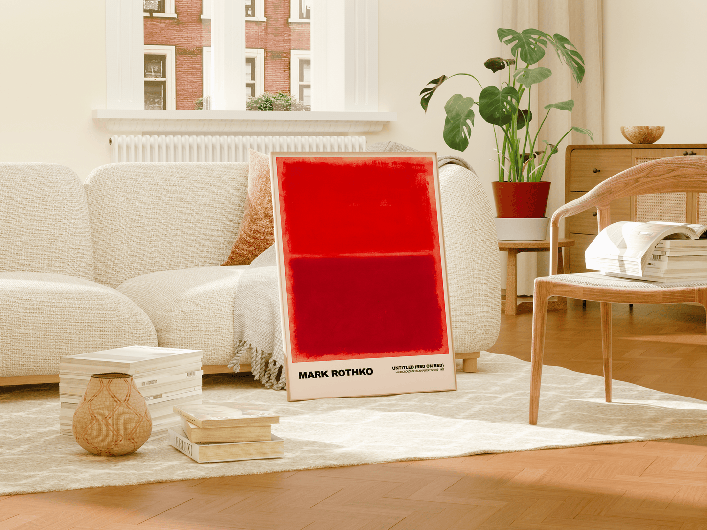 Poster Mark Rothko · Untitled (Red on Red) · Abstrakter Expressionismus, Farbfeld · Print ohne Rahmen - justgoodmood