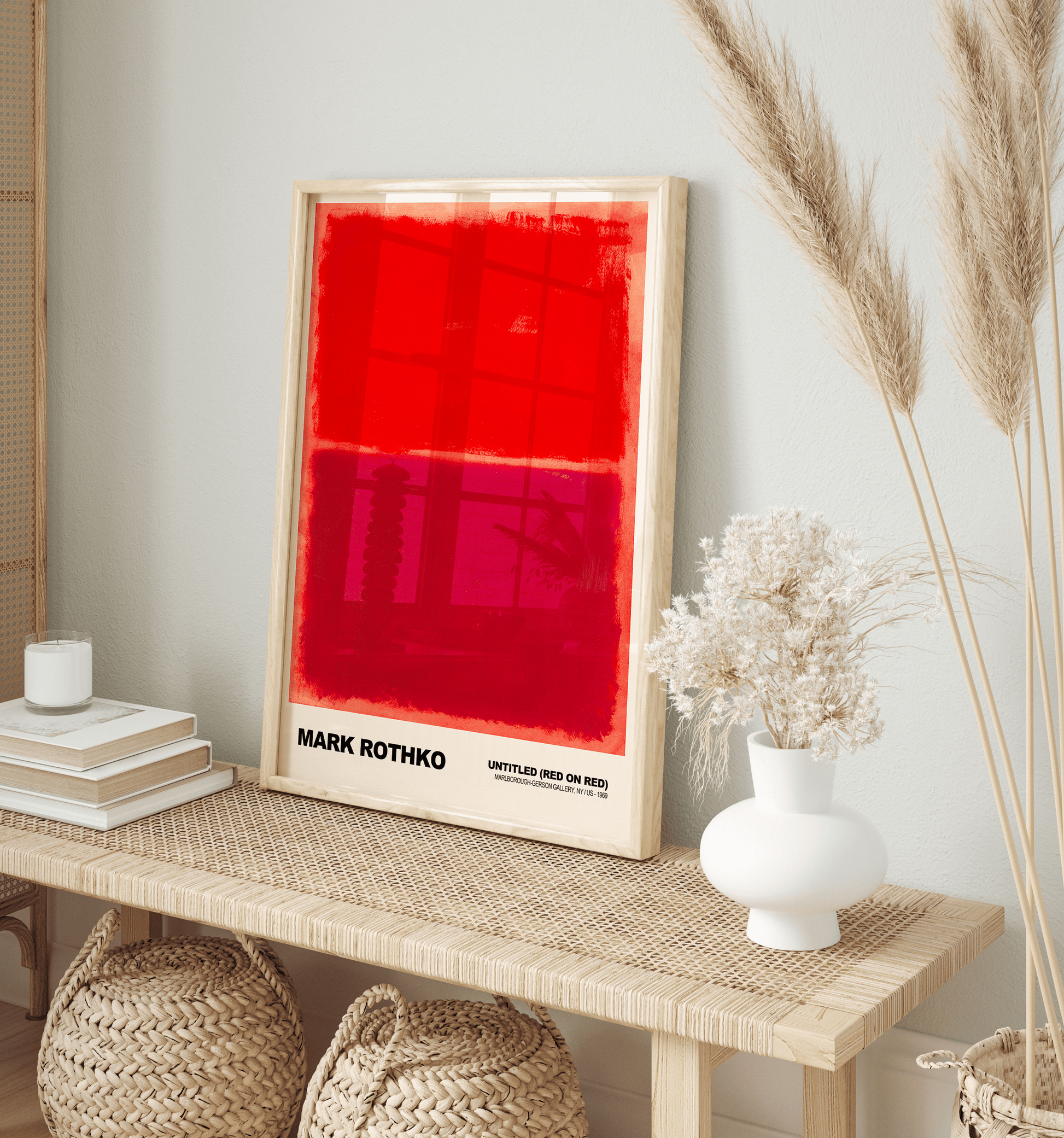 Poster Mark Rothko · Untitled (Red on Red) · Abstrakter Expressionismus, Farbfeld · Print ohne Rahmen - justgoodmood