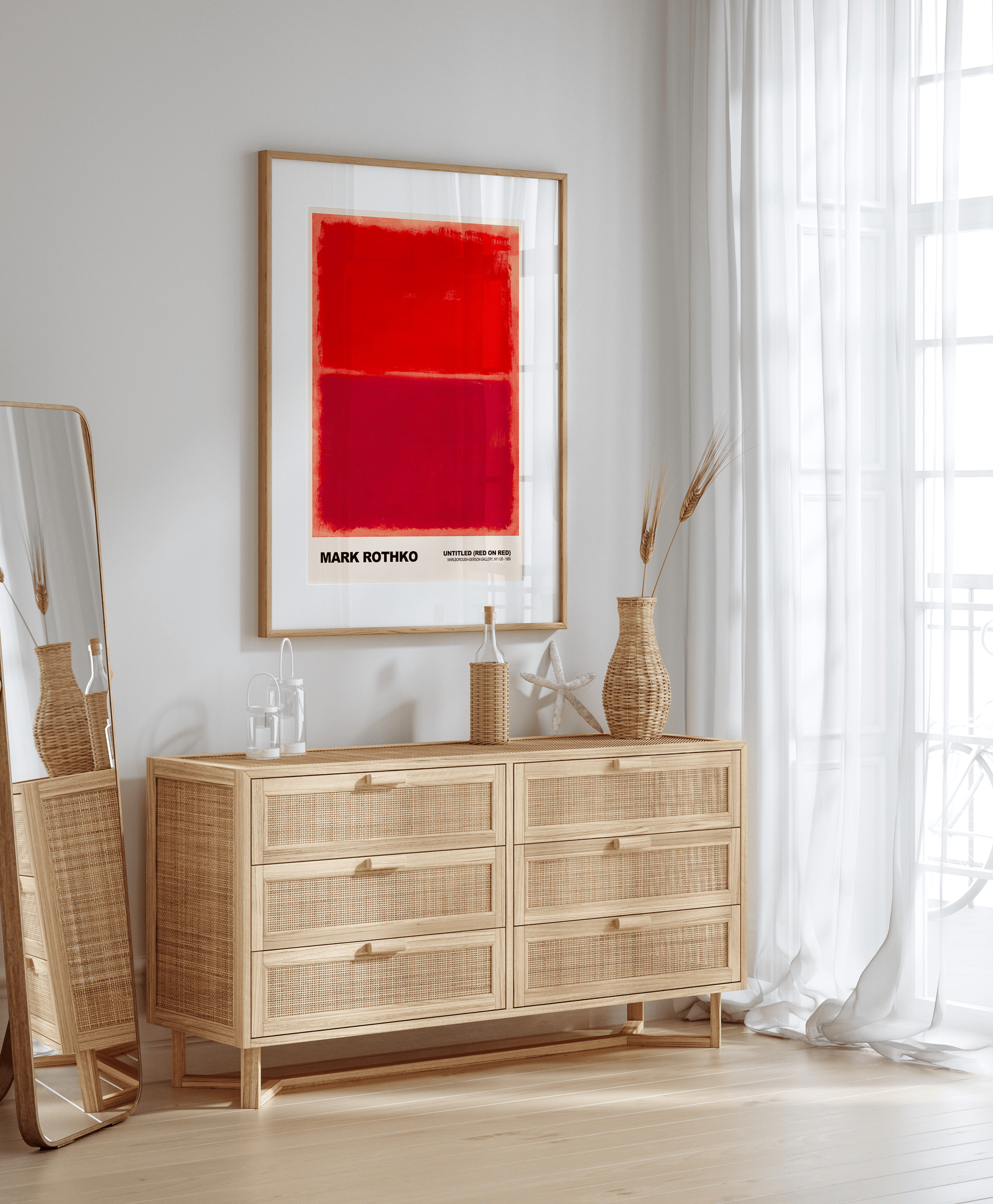 Poster Mark Rothko · Untitled (Red on Red) · Abstrakter Expressionismus, Farbfeld · Print ohne Rahmen - justgoodmood