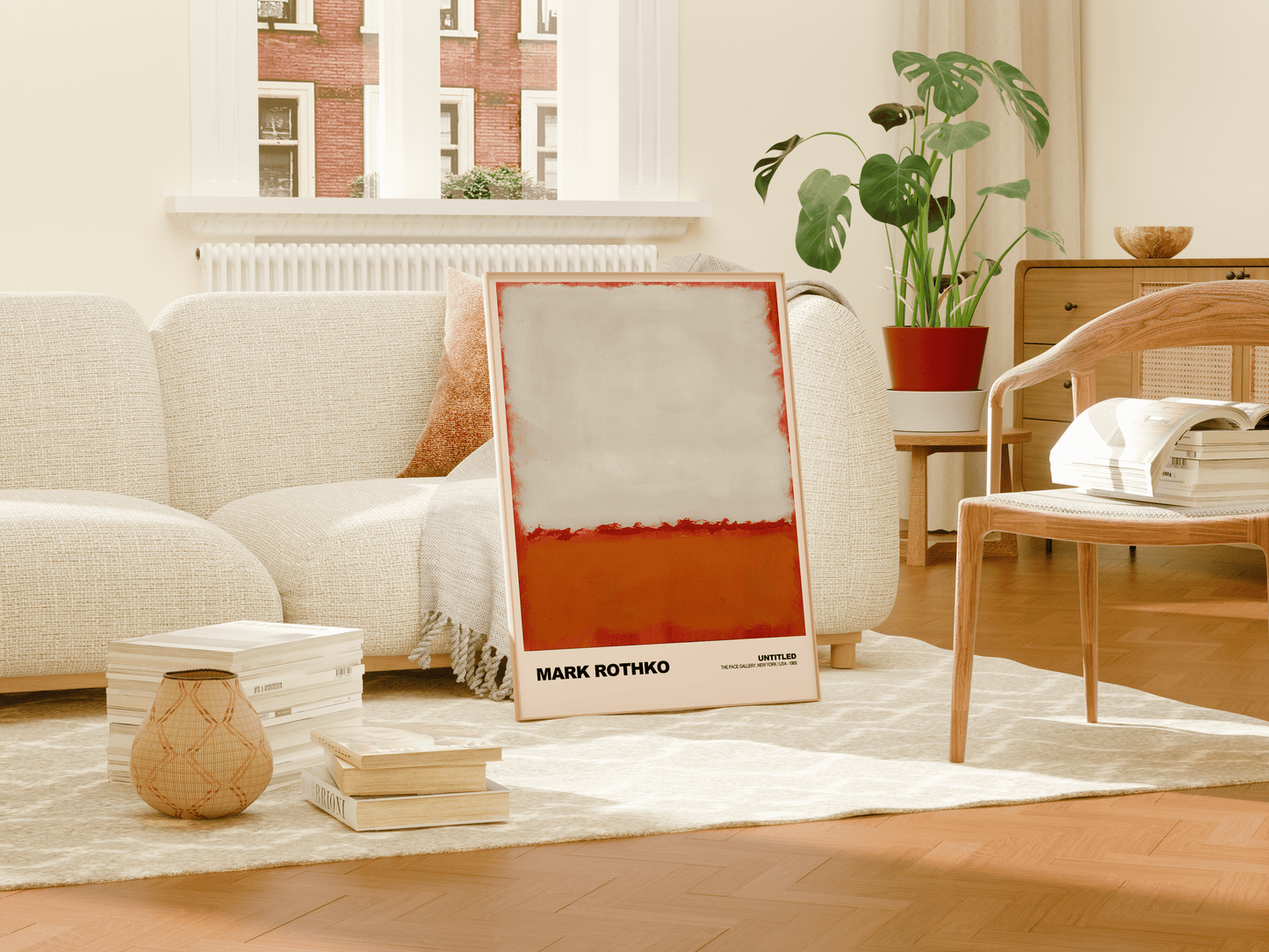 Poster Mark Rothko · Untitled (White, Red and Orange) · Abstrakter Expressionismus, Farbfeld · Print ohne Rahmen - justgoodmood