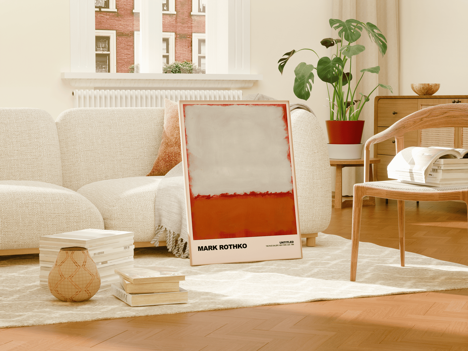 Poster Mark Rothko · Untitled (White, Red and Orange) · Abstrakter Expressionismus, Farbfeld · Print ohne Rahmen - justgoodmood