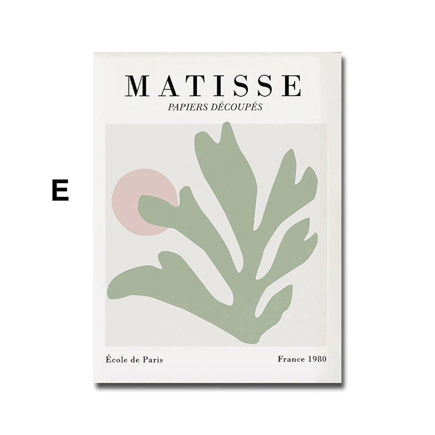 Poster Matisse Blätter Blumen Abstrakt | Bilder Wohnzimmer | Wandbilder Schlafzimmer | Deko Print ohne Rahmen | Bilder  Matisse Grün