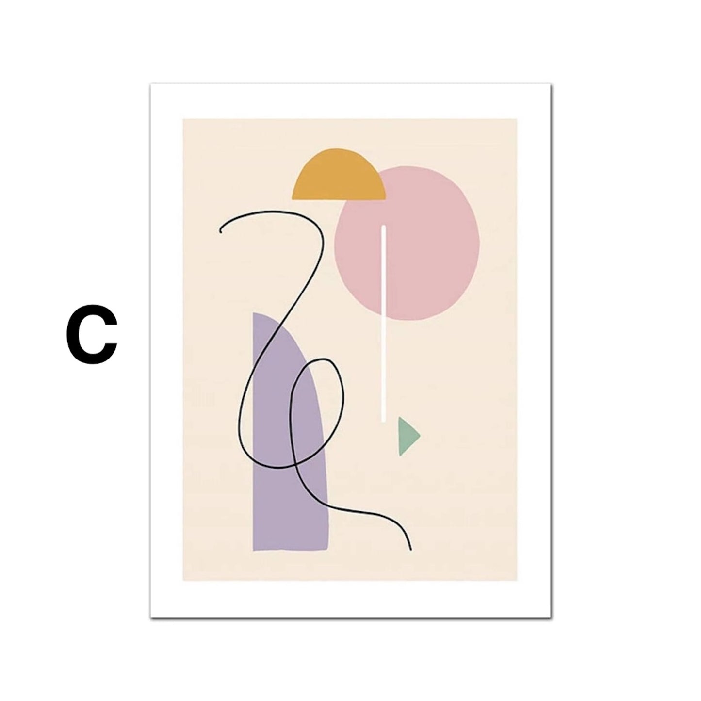 Poster Matisse Blumen Abstrakt | Bilder Wohnzimmer | Wandbilder Schlafzimmer | Deko Print ohne Rahmen | Bilder  Matisse Beige