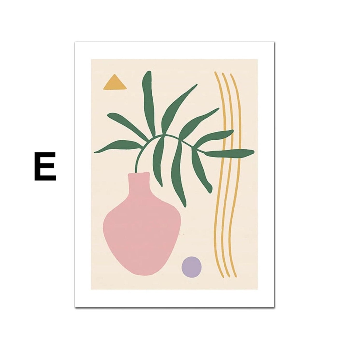 Poster Matisse Blumen Abstrakt | Bilder Wohnzimmer | Wandbilder Schlafzimmer | Deko Print ohne Rahmen | Bilder  Matisse Beige