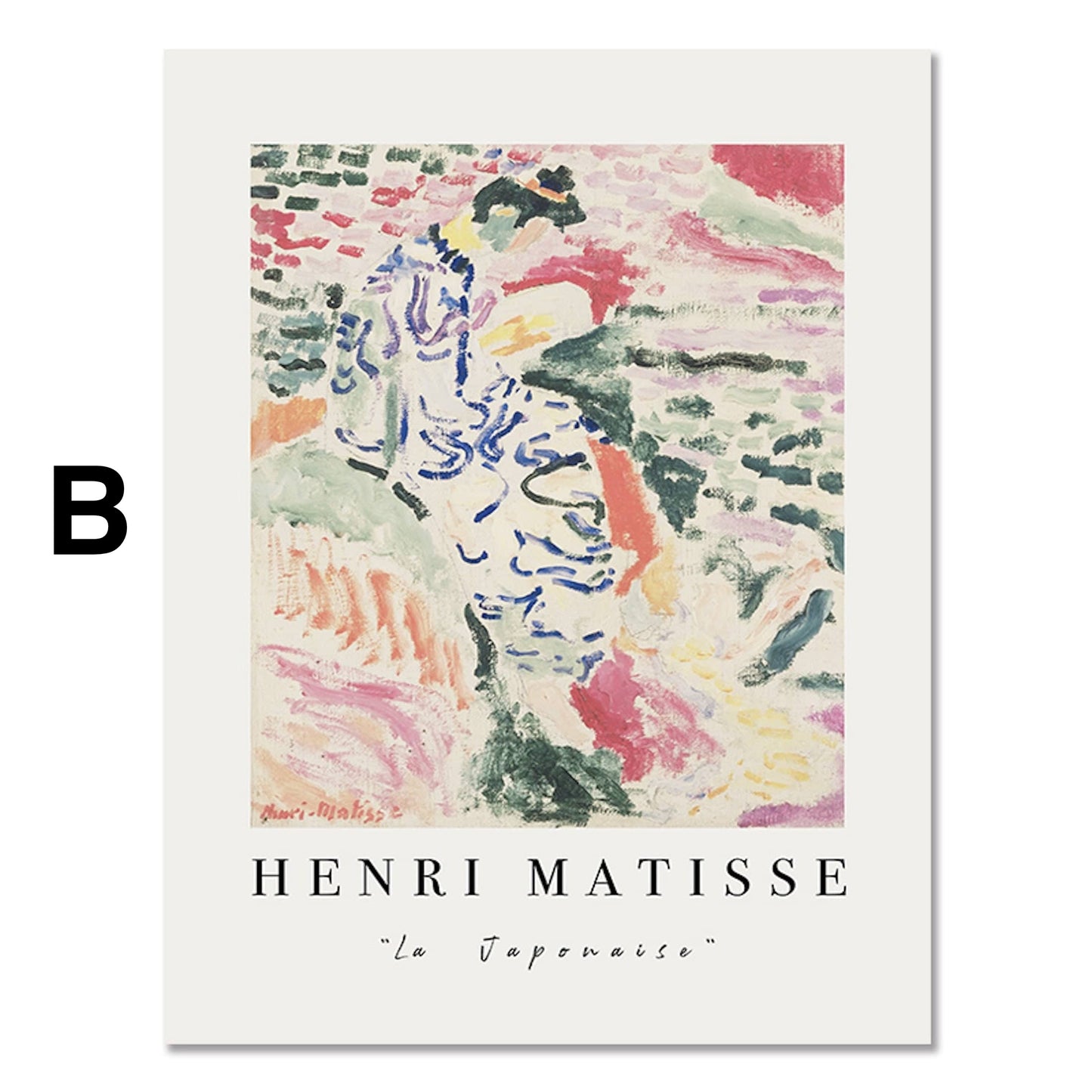 Poster Matisse Blumen Market Museum Abstrakt| Bilder Wohnzimmer | Wandbilder Schlafzimmer | Deko Print ohne Rahmen | Bilder  Matisse Bunt