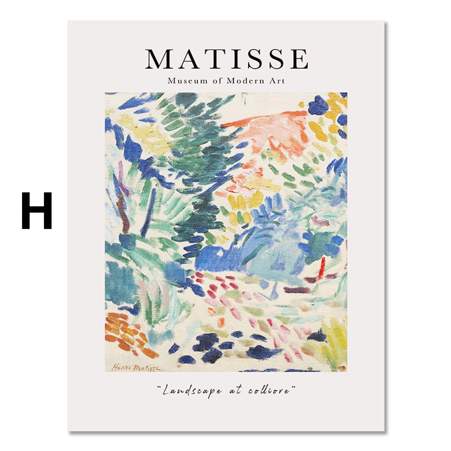 Poster Matisse Blumen Market Museum Abstrakt| Bilder Wohnzimmer | Wandbilder Schlafzimmer | Deko Print ohne Rahmen | Bilder  Matisse Bunt