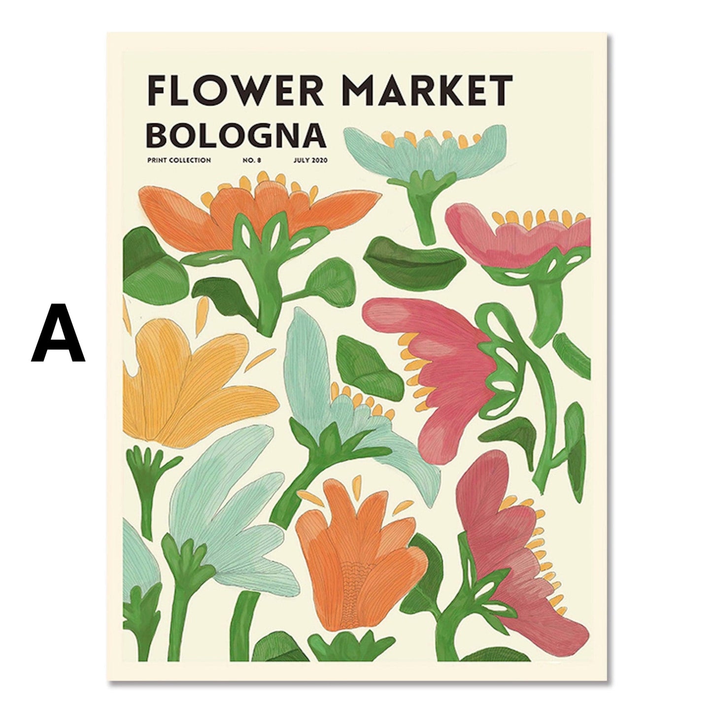 Poster Matisse Blumen Market Museum Abstrakt| Bilder Wohnzimmer | Wandbilder Schlafzimmer | Deko Print ohne Rahmen | Bilder  Matisse Bunt