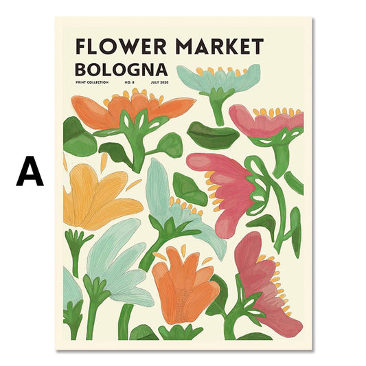 Poster Matisse Blumen Market Museum Abstrakt| Bilder Wohnzimmer | Wandbilder Schlafzimmer | Deko Print ohne Rahmen | Bilder  Matisse Bunt