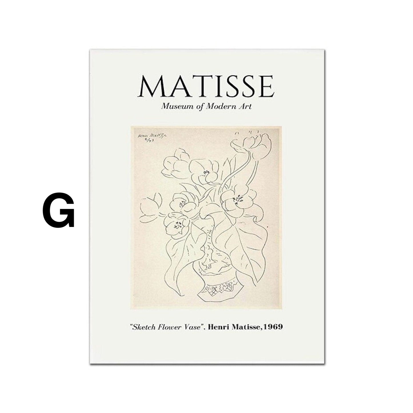 Poster Matisse Gesicht Abstrakt | Bilder Wohnzimmer | Wandbilder Schlafzimmer | Deko Print ohne Rahmen | Bilder  Matisse Bunt