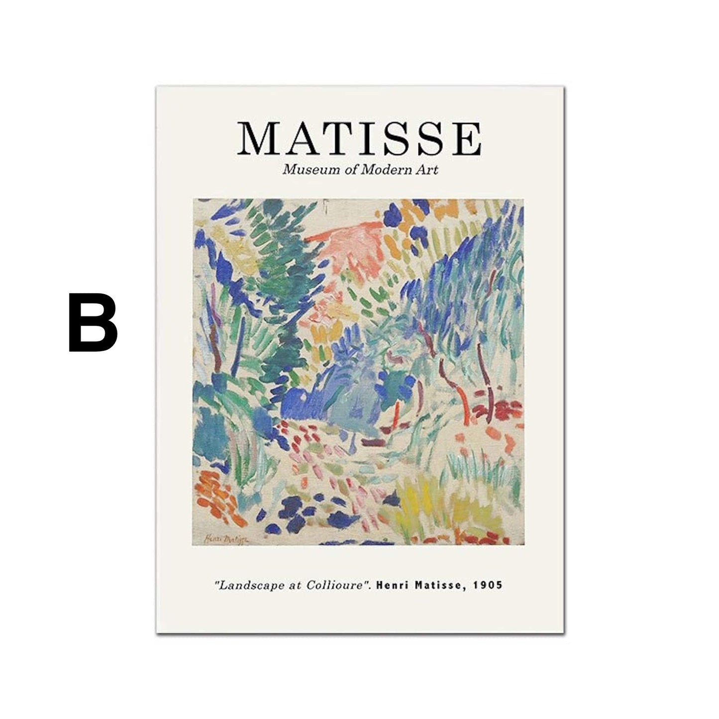 Poster Matisse Gesicht Abstrakt | Bilder Wohnzimmer | Wandbilder Schlafzimmer | Deko Print ohne Rahmen | Bilder  Matisse Bunt
