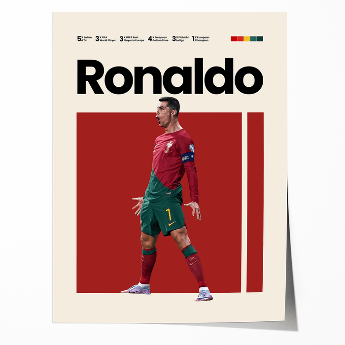 JUSTGOODMOOD Fußball Poster – Edles Baumwoll-Canvas