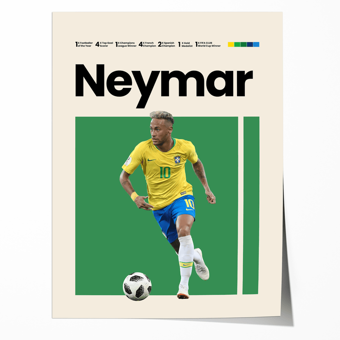 JUSTGOODMOOD Fußball Poster – Edles Baumwoll-Canvas