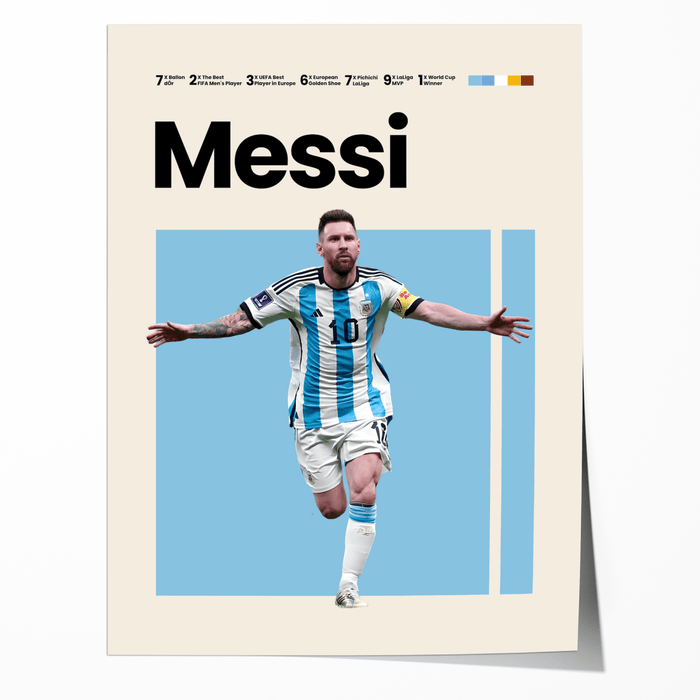 JUSTGOODMOOD Fußball Poster – Edles Baumwoll-Canvas