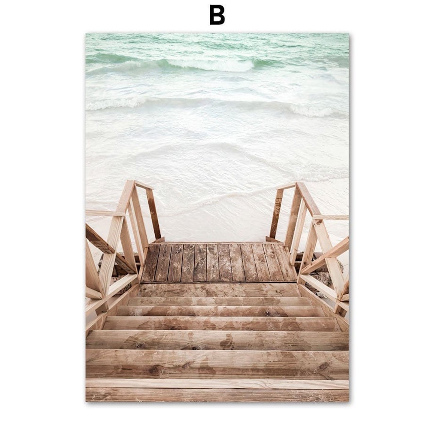 Poster Meer Blätter Überwasser Bungalow Strandschaukel · Wandbilder Wohnzimmer & Schlafzimmer ·  Deko Print Bilder · ohne Rahmen