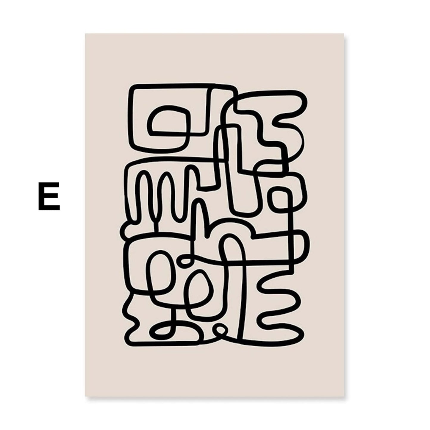 Poster Minimalistisch Matisse Cut Outs und Linienformen als Deko Print ohne Rahmen