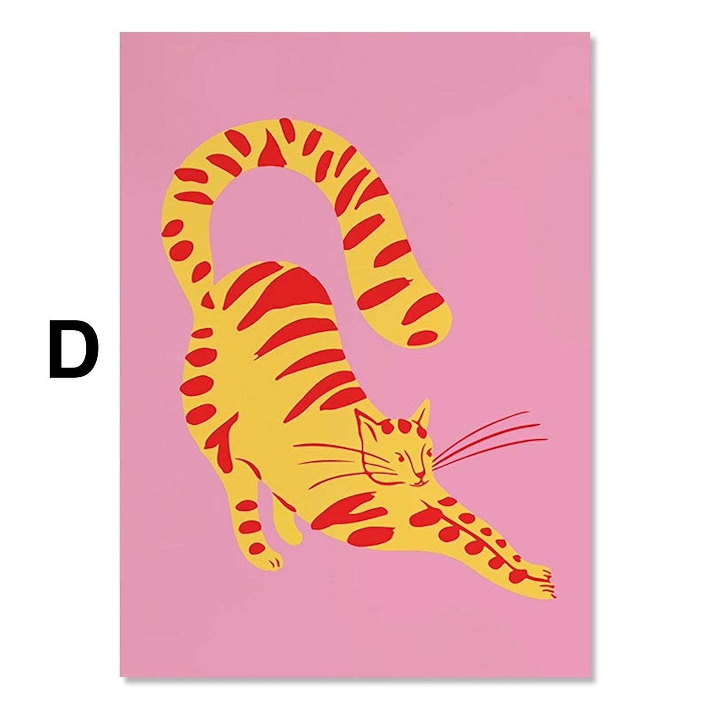 Poster Mona Lisa Da Vinci The New Yorker Katze| Bilder Wohnzimmer | Wandbilder Schlafzimmer | Deko Print ohne Rahmen | Bilder  Kunstdruck