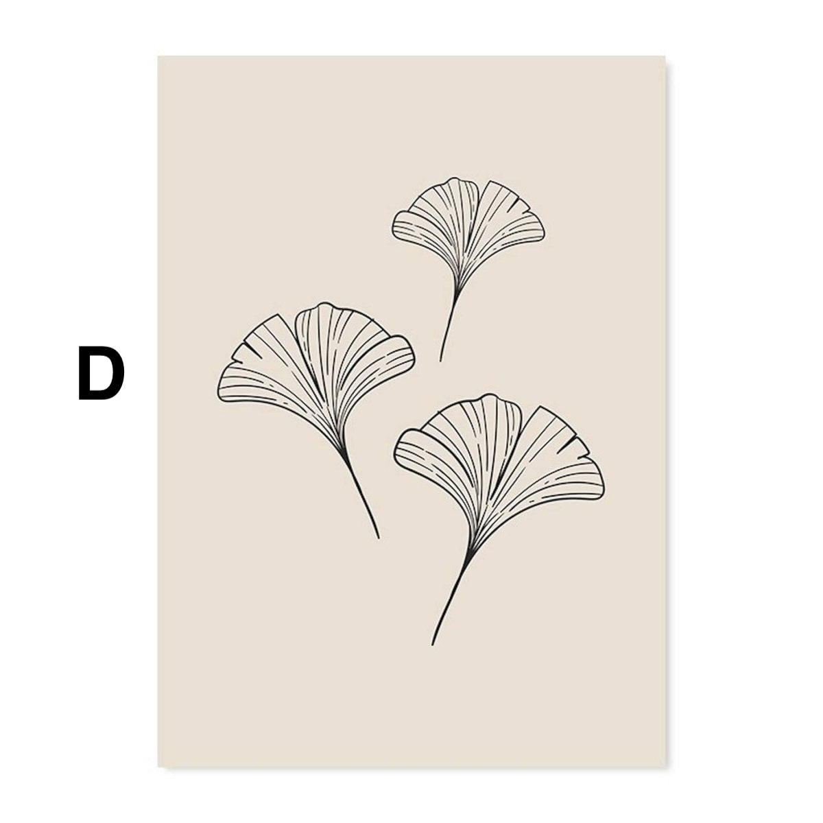 Poster Monstera Leaves and Plant Leaves Abstract Boho as a decorative print without a frame
