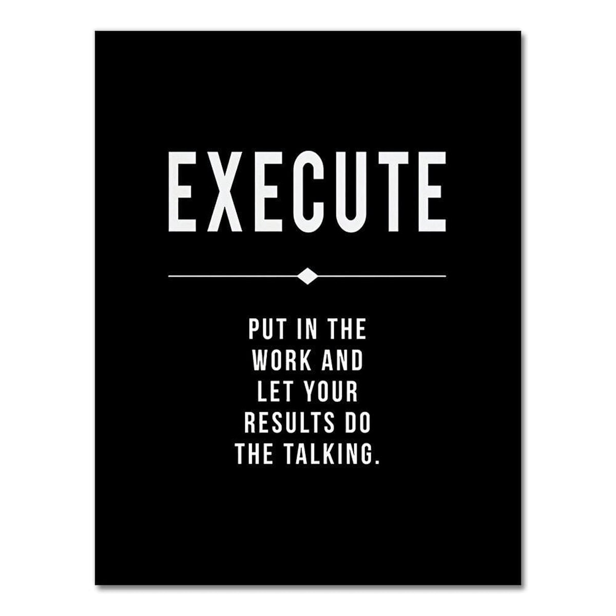Poster Motivation Sprüche Erfolg · Schwarz Weiß · Deko Print ohne Rahmen