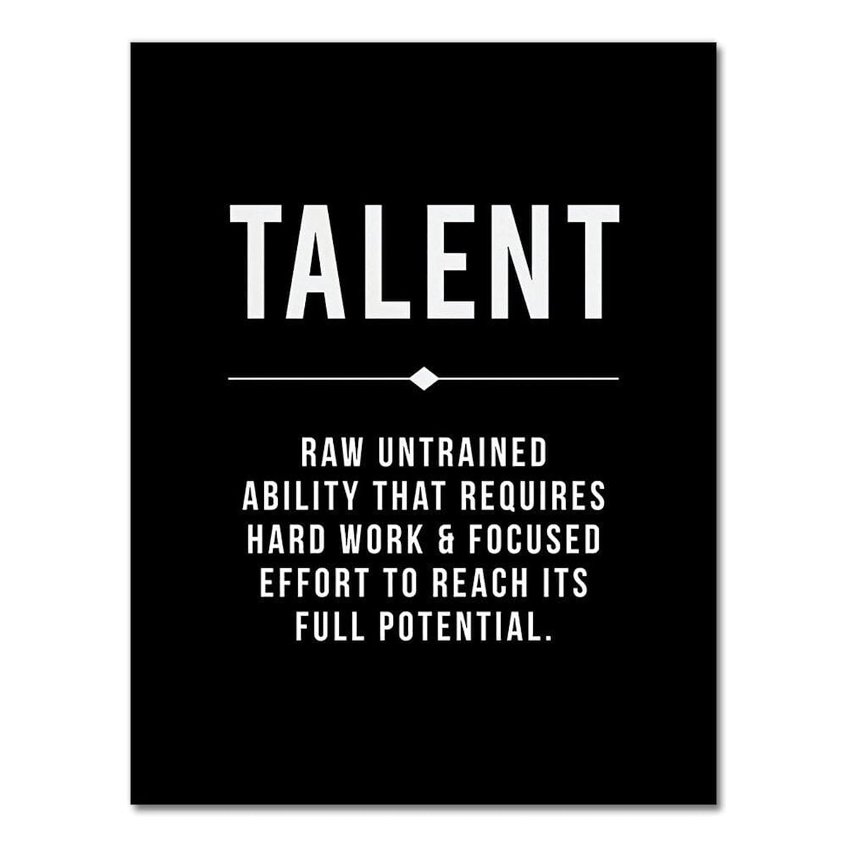 Poster Motivation Sprüche Erfolg · Schwarz Weiß · Deko Print ohne Rahmen