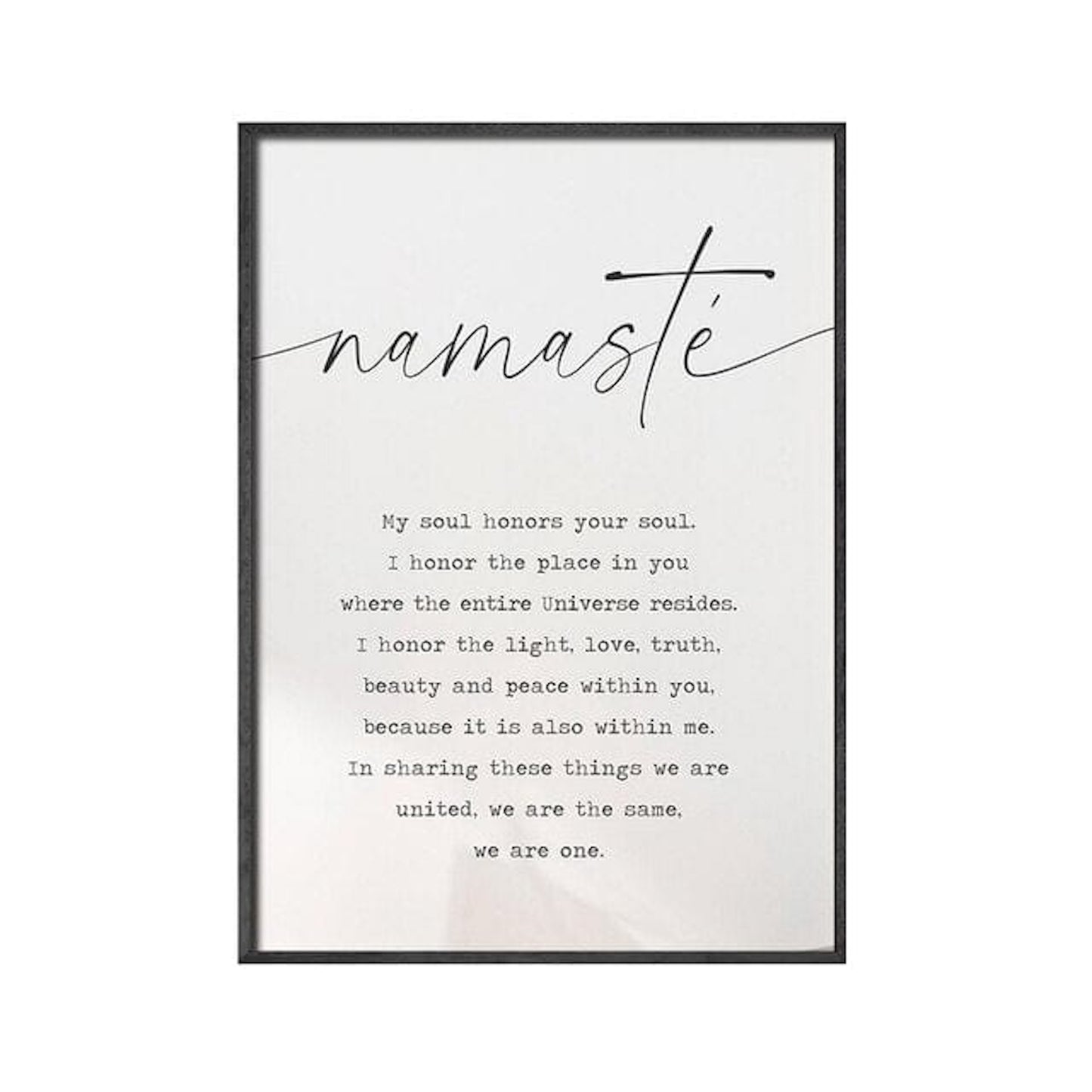 Poster Namaste Yoga Manifestierung als Deko Print ohne Rahmen