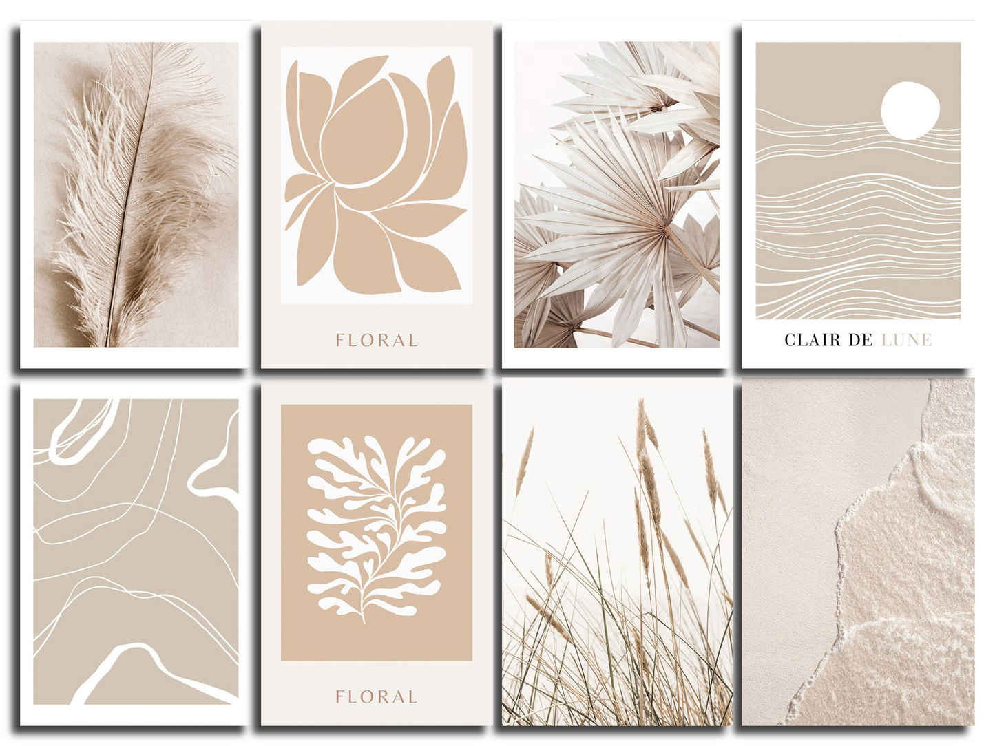 Poster Pampas Gras und Trockenblumen als Deko Print ohne Rahmen