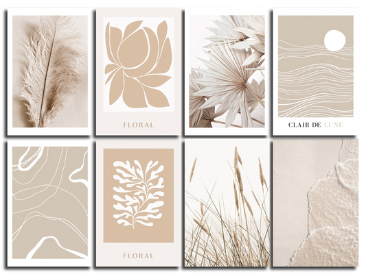 Poster Pampas Gras und Trockenblumen als Deko Print ohne Rahmen