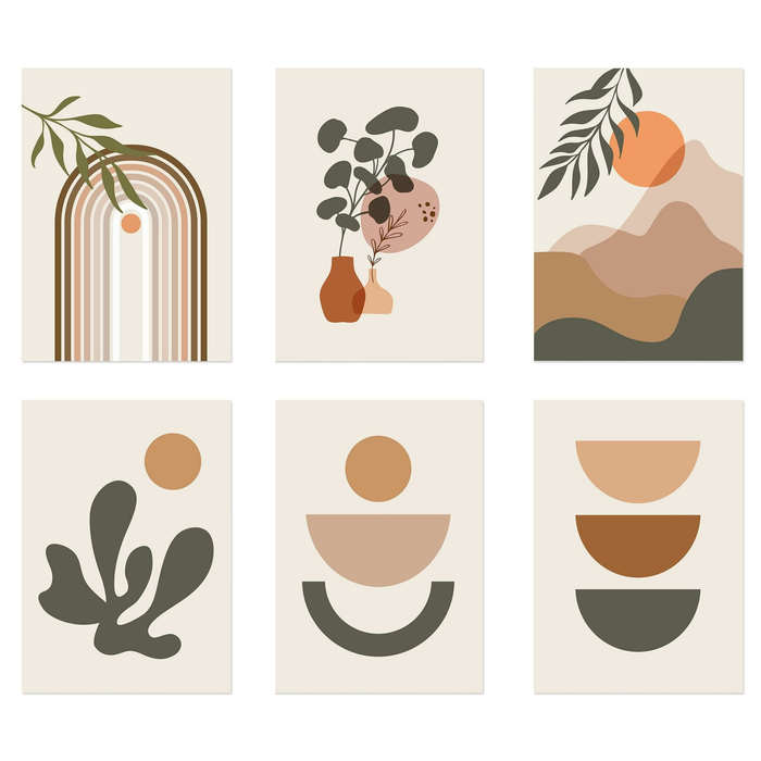 JUSTGOODMOOD Poster Pflanzen Boho – Hochwertige Wandkunst