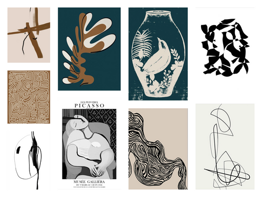 Poster Picasso Abstrakte Kunst als Deko Print ohne Rahmen