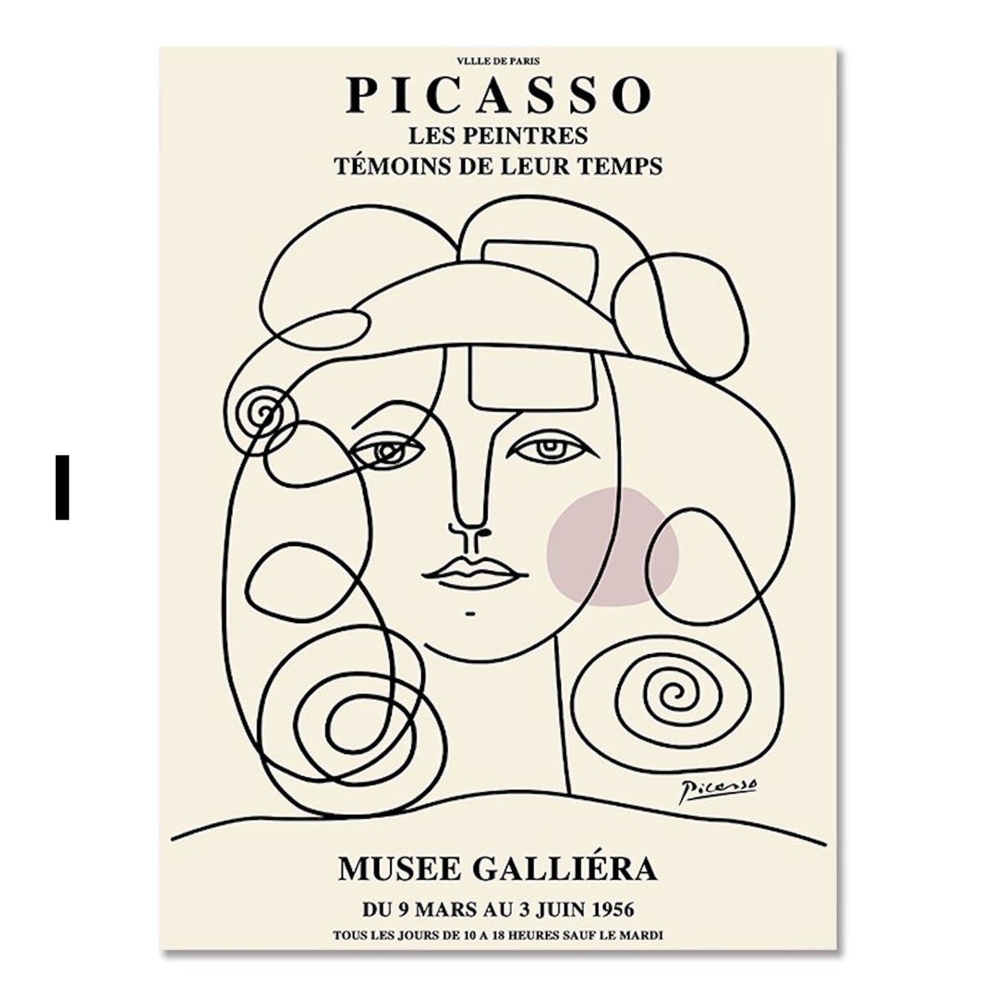 Poster Picasso Matisse Museum Abstrakt Retro Porträt  | Bilder Wohnzimmer | Wandbilder Schlafzimmer | Deko Print ohne Rahmen | Bilder