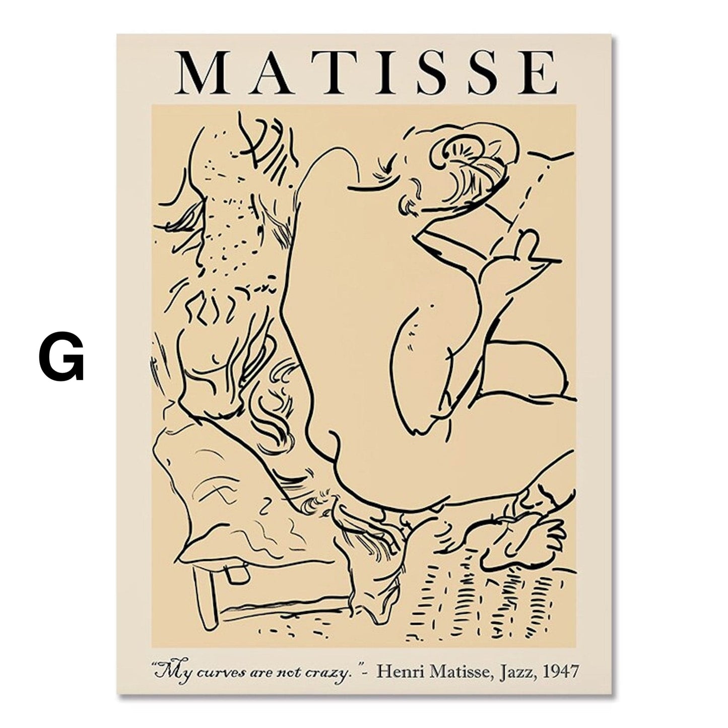 Poster Picasso Matisse Museum Abstrakt Retro Porträt  | Bilder Wohnzimmer | Wandbilder Schlafzimmer | Deko Print ohne Rahmen | Bilder