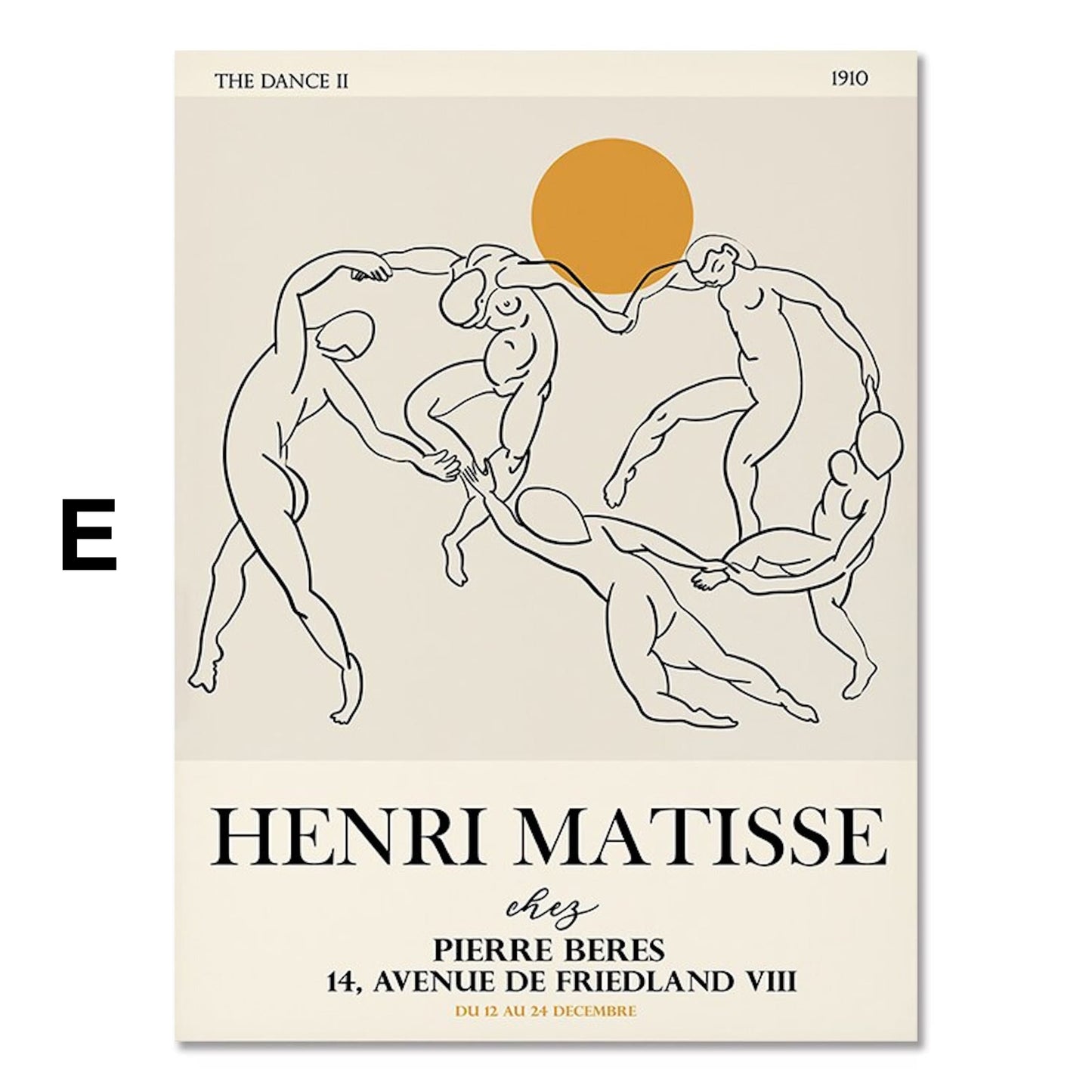 Poster Picasso Matisse Museum Abstrakt Retro Porträt  | Bilder Wohnzimmer | Wandbilder Schlafzimmer | Deko Print ohne Rahmen | Bilder