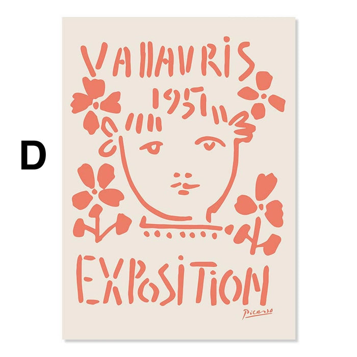 JUSTGOODMOOD Picasso Poster – Edle Baumwoll-Wandkunst