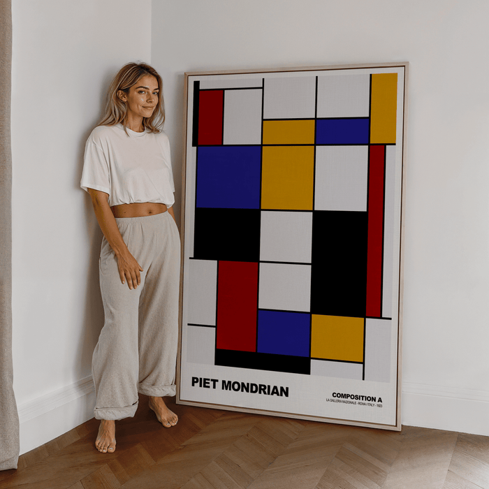 Poster Piet Mondrian – Premium Baumwoll-Canvas