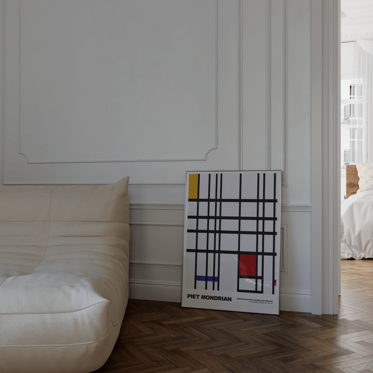 Poster Piet Mondrian · Composition with Red, Blue and Yellow · De Stijl, Neoplastizismus · Print ohne Rahmen - justgoodmood