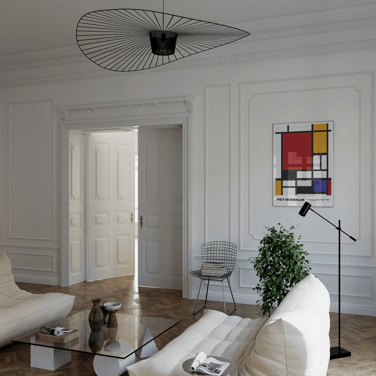 Poster Piet Mondrian · Composition with Red, Yellow and Blue · De Stijl, Neoplastizismus · Print ohne Rahmen - justgoodmood