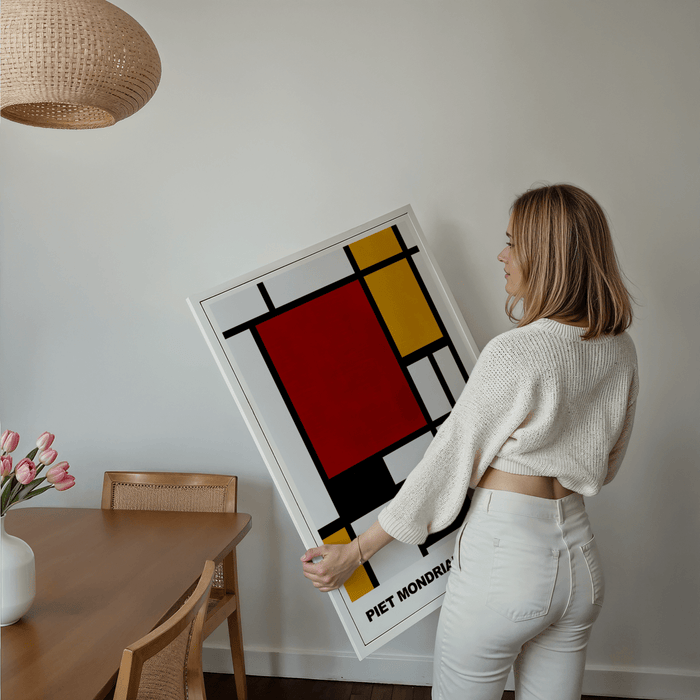 JUSTGOODMOOD Mondrian Poster – Hochwertiger Baumwollprint