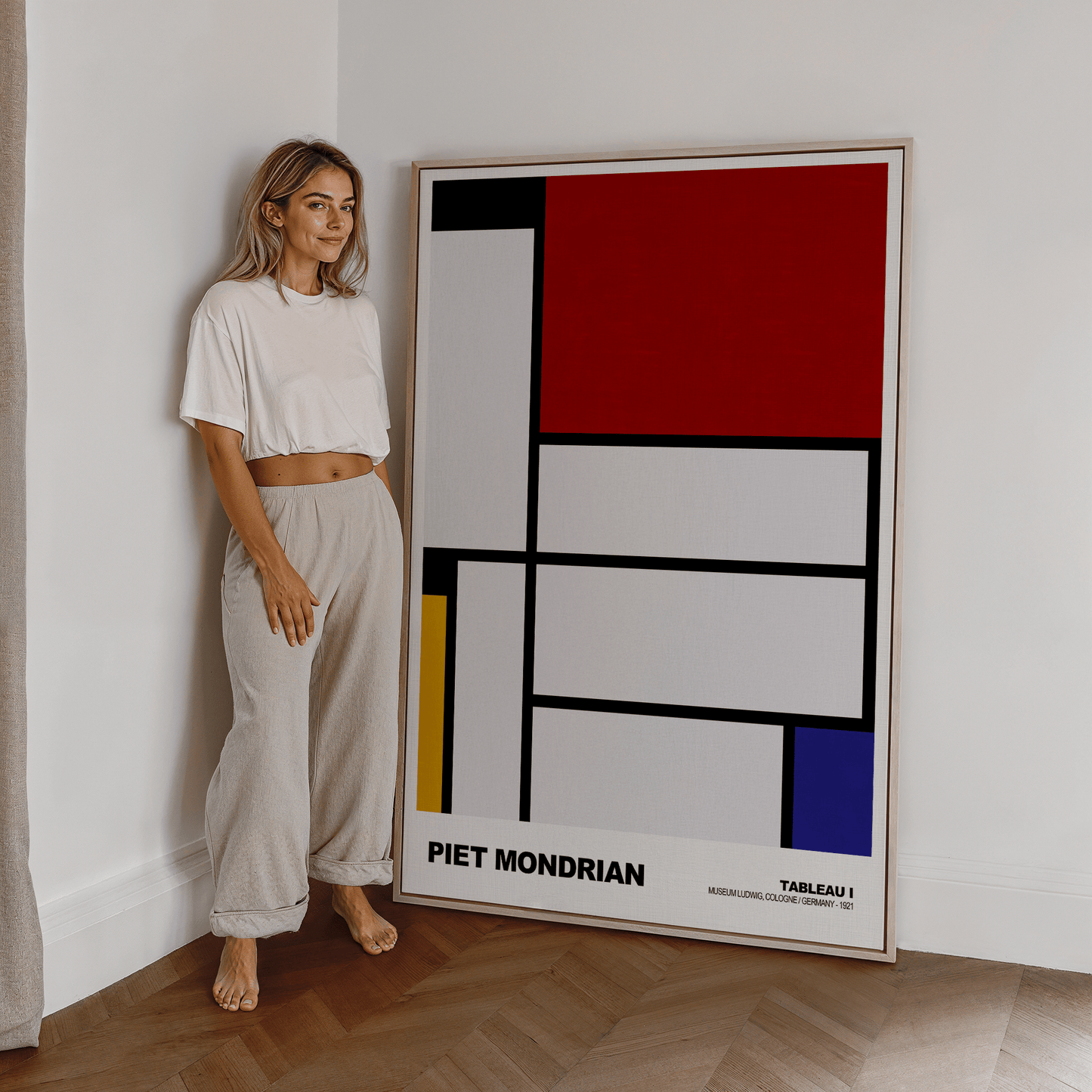 Poster Piet Mondrian · Composition with Yellow, Blue and Red · De Stijl, Neoplastizismus, Geometrische Kunst · Print ohne Rahmen - justgoodmood