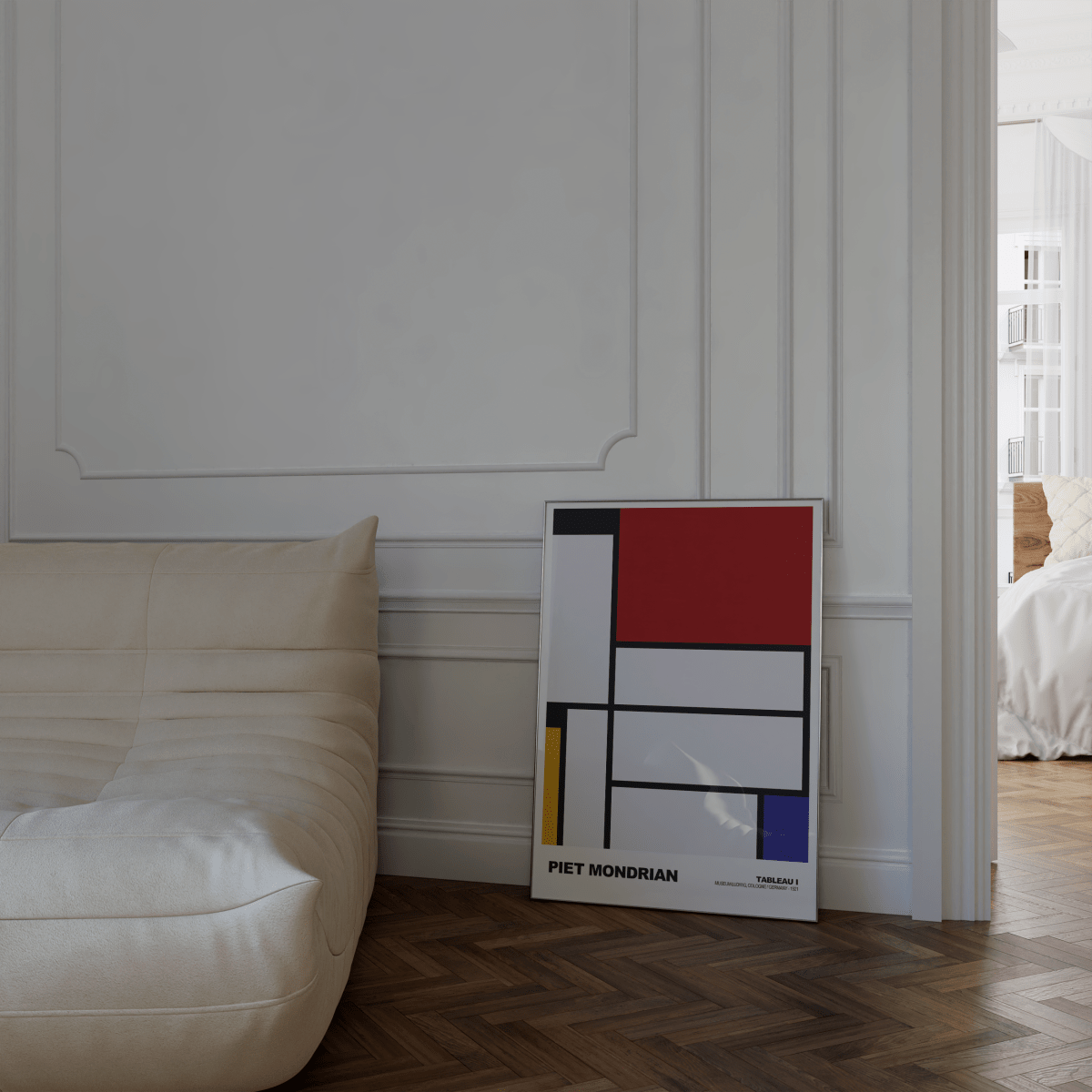 Poster Piet Mondrian · Composition with Yellow, Blue and Red · De Stijl, Neoplastizismus, Geometrische Kunst · Print ohne Rahmen - justgoodmood