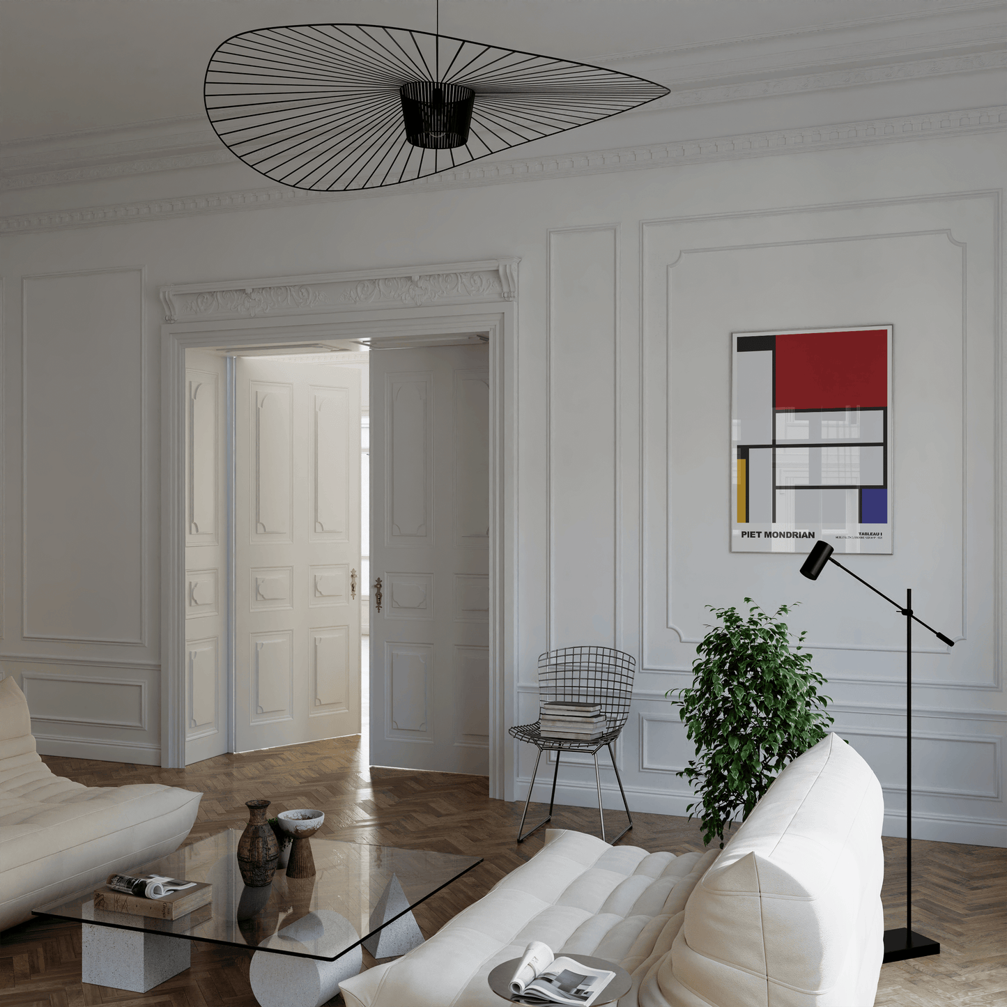 Poster Piet Mondrian · Composition with Yellow, Blue and Red · De Stijl, Neoplastizismus, Geometrische Kunst · Print ohne Rahmen - justgoodmood