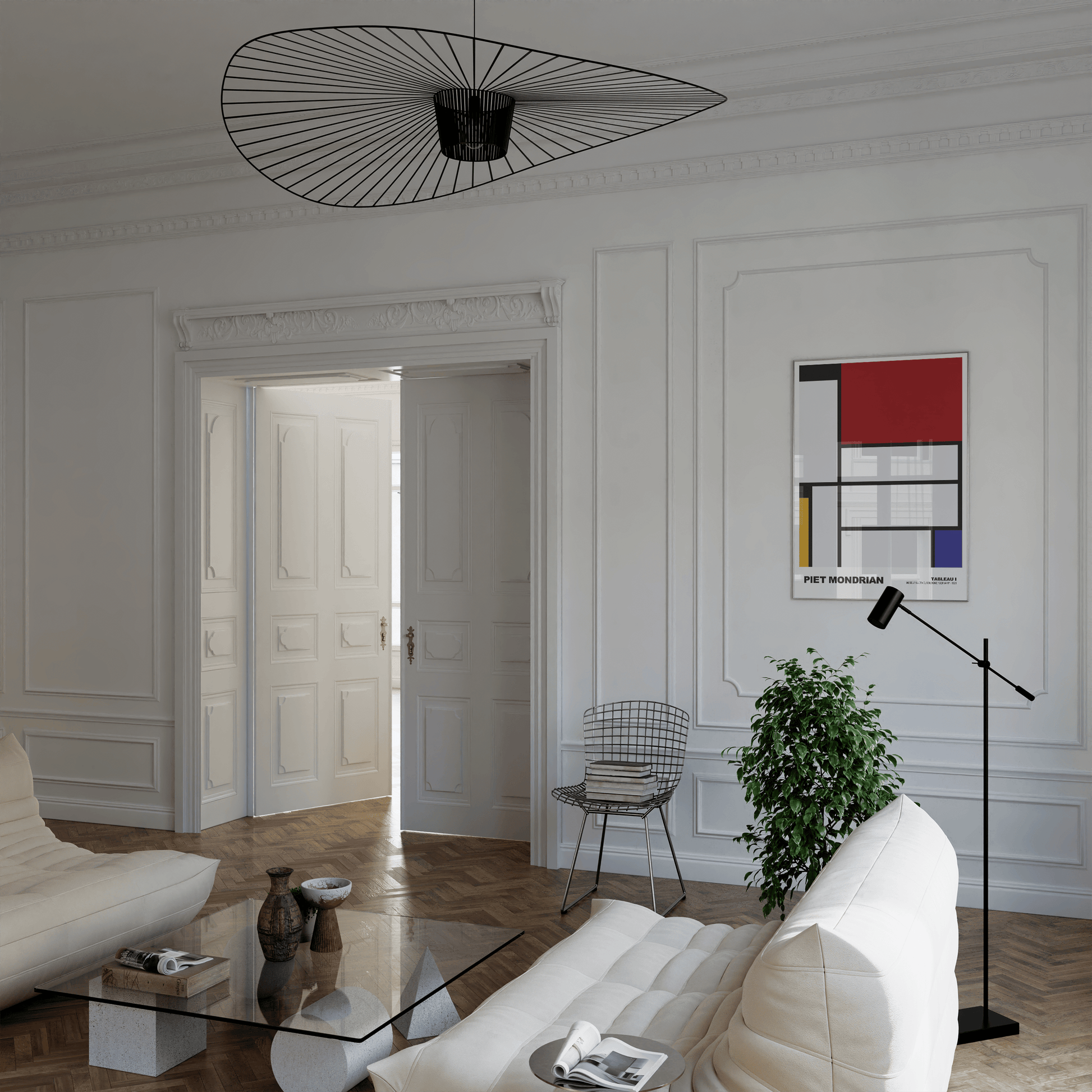 Poster Piet Mondrian · Composition with Yellow, Blue and Red · De Stijl, Neoplastizismus, Geometrische Kunst · Print ohne Rahmen - justgoodmood