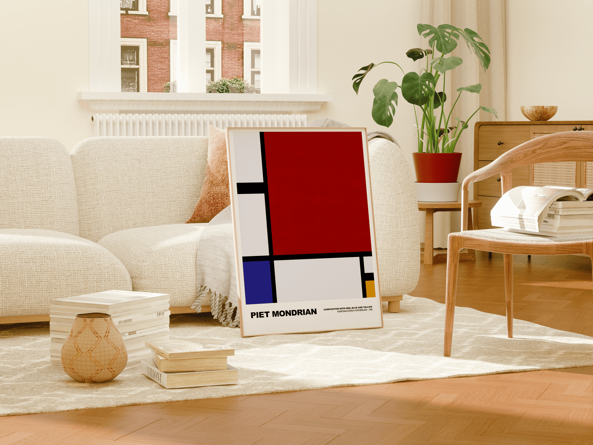 Poster Piet Mondrian · Tableau I · De Stijl, Neoplastizismus · Print ohne Rahmen - justgoodmood