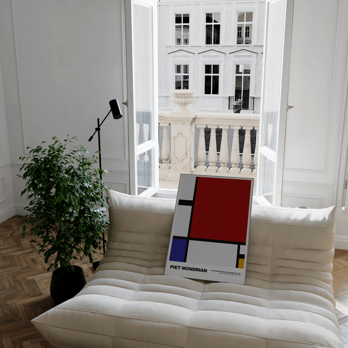 Poster Piet Mondrian · Tableau I · De Stijl, Neoplastizismus · Print ohne Rahmen - justgoodmood