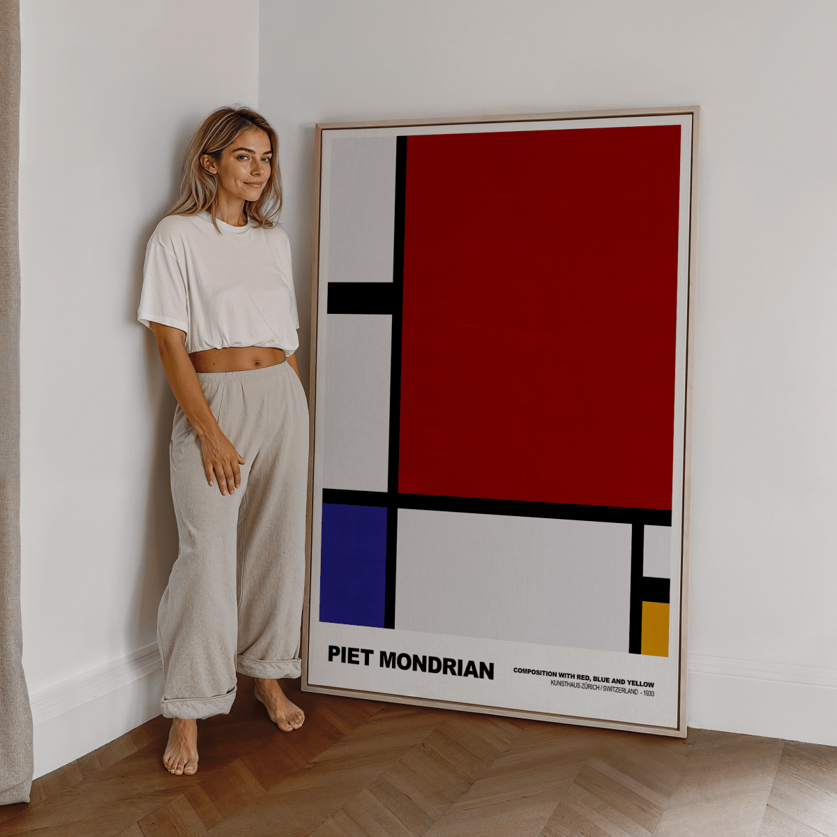 Poster Piet Mondrian · Tableau I · De Stijl, Neoplastizismus · Print ohne Rahmen - justgoodmood